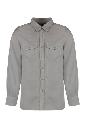 Camicia in twill di cotone-0